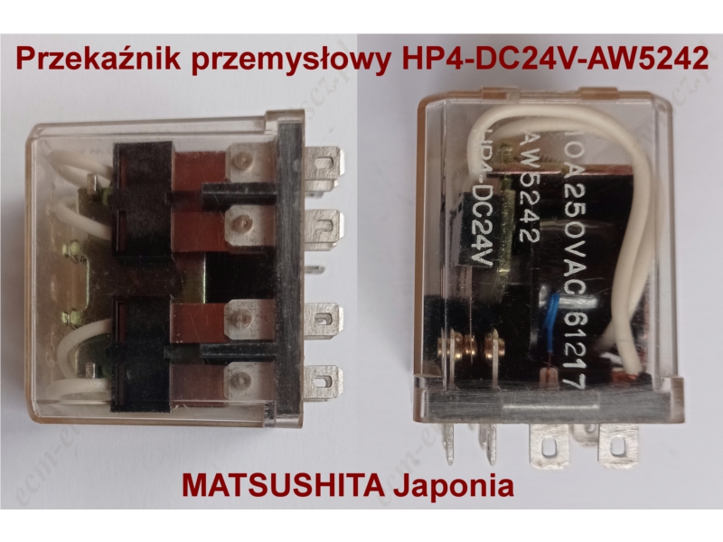 Przekanik przemysowy HP4-DC24V-AW5242, 10A/250VAC, cewka 24VDC