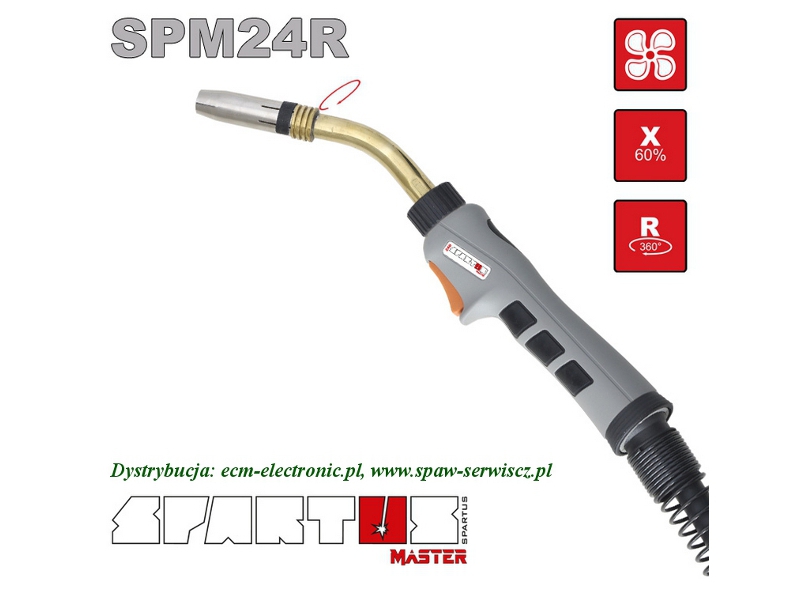 Uchwyt MIG typu SPM-240R/3m (250A-60%) SPARTUS Master obrotowy