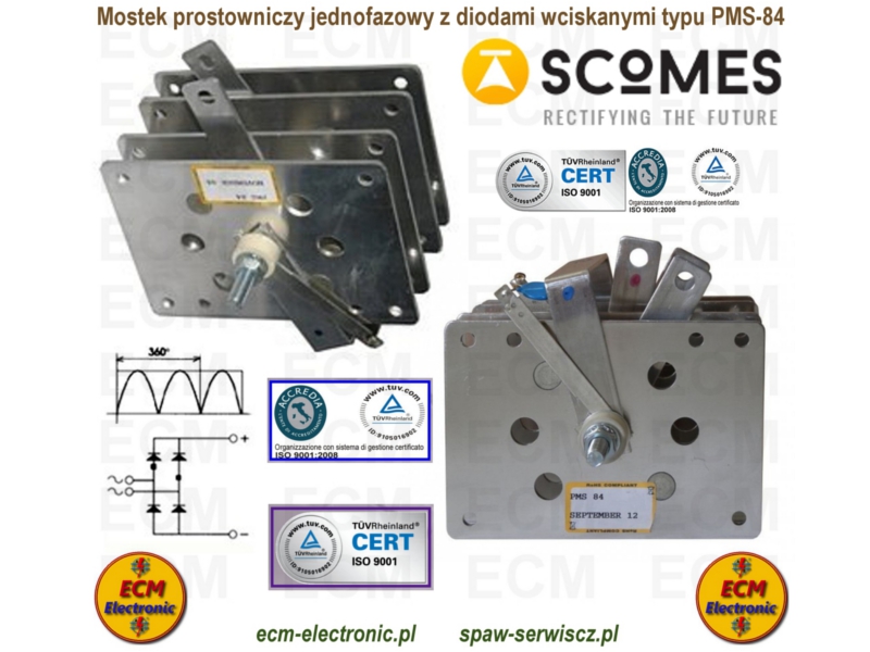 Mostek prostowniczy jednofazowy typu PMS-84 (80A)