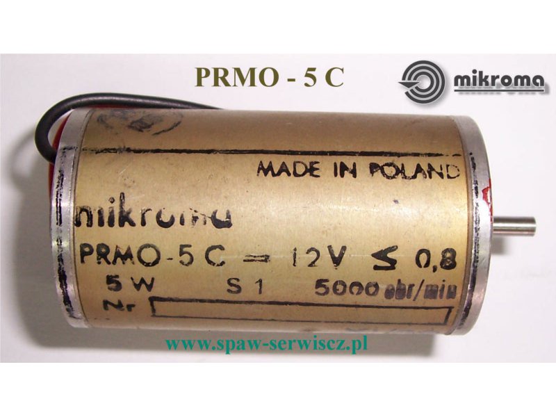 Silnik pr±du sta³ego typu PRMO - 5 C prod. Mikroma S.A.