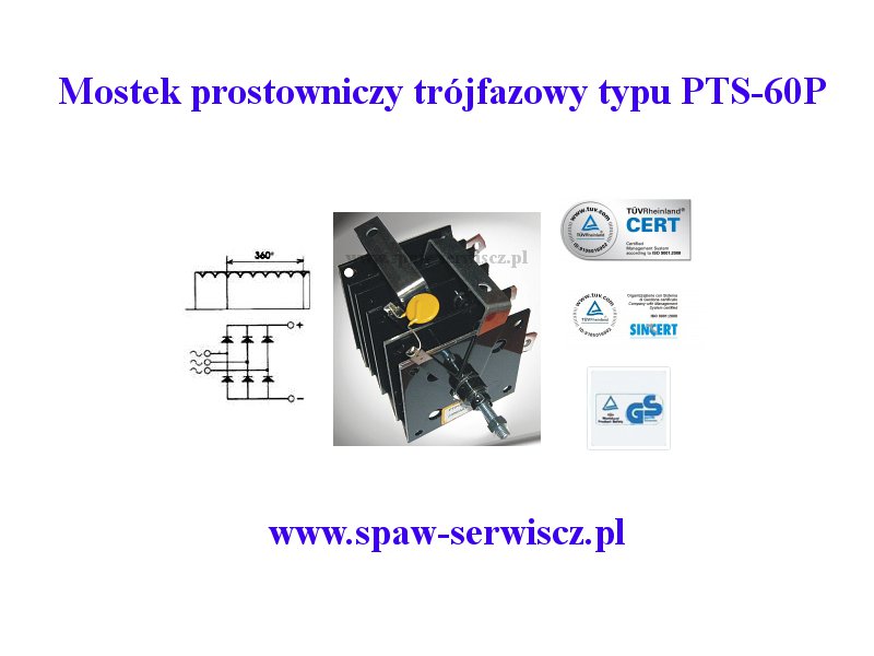 Mostek prostowniczy trjfazowy typu PTS-60P (60A)