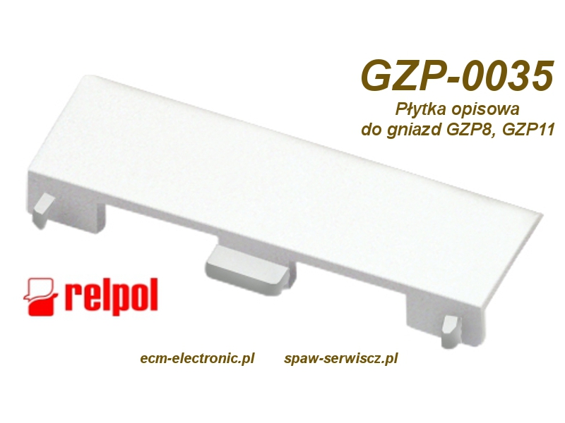 Pytka opisowa typu GZP-005 do gniazd przekanikw R15 2P, 3P