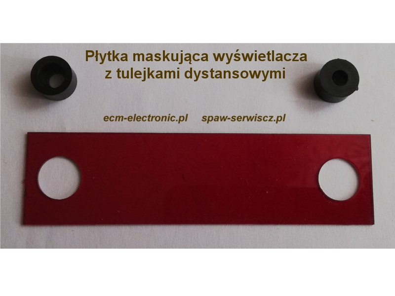Płytka/szybka czerwona maskująca wyświetlaczy z dystansami