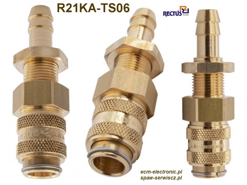 Szybkozcze, gniazdo na panel neutralne R21KA-N, przycze 6 mm