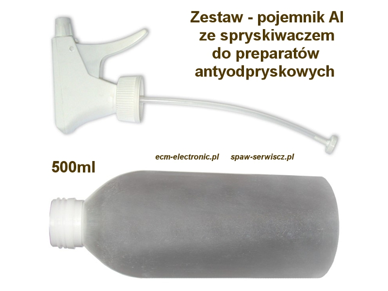 Pojemnik Al 500ml ze spryskiwaczem do prep. SPAWMIX