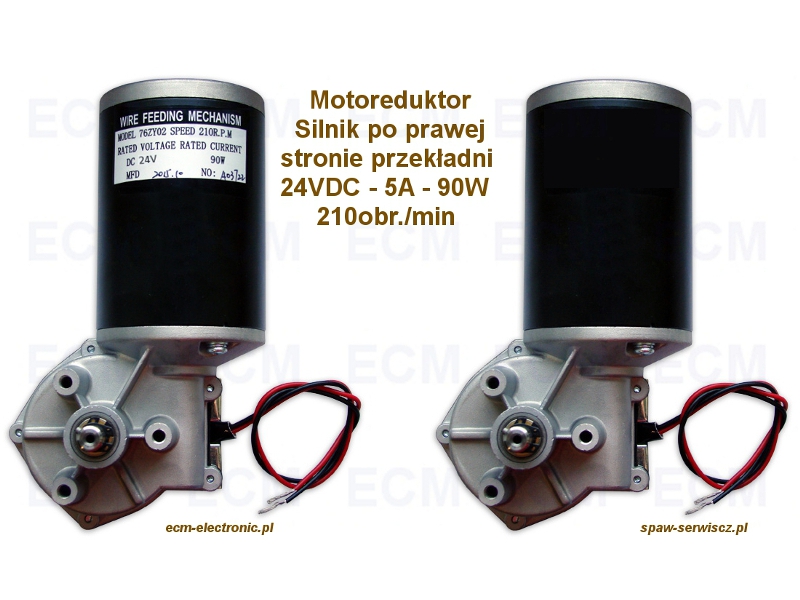 Silnik podajnika drutu 4-rolkowego typu 4R-P-24VDC, model 76ZY02