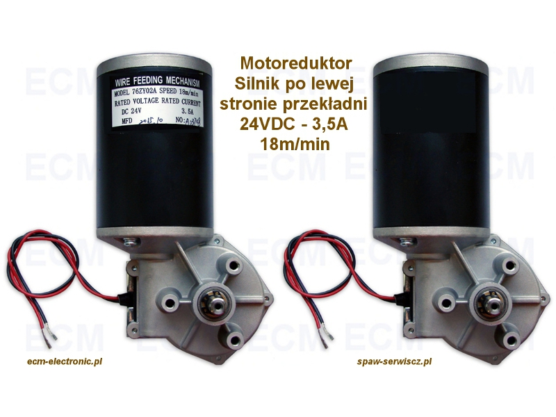 Silnik podajnika drutu 4-rolkowego 2RA-4RA-4Rn-L-24VDC, 76ZY02A