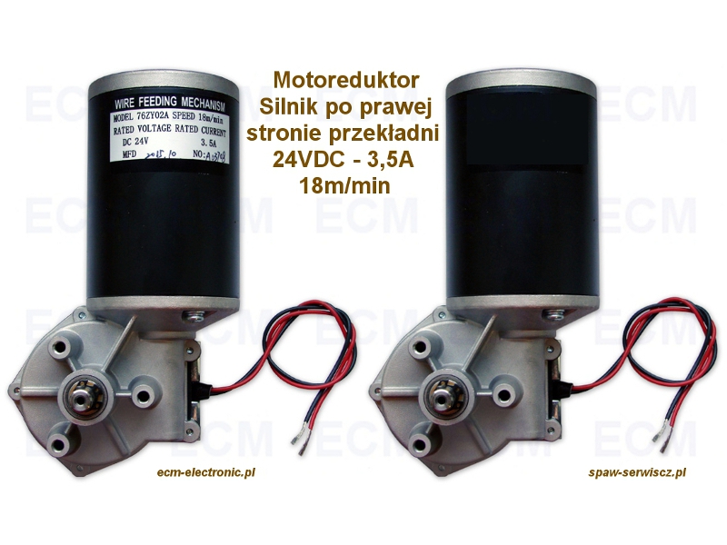 Silnik podajnika drutu 4-rolkowego 2RA-4RA-4Rn-P-24VDC, 76ZY02A