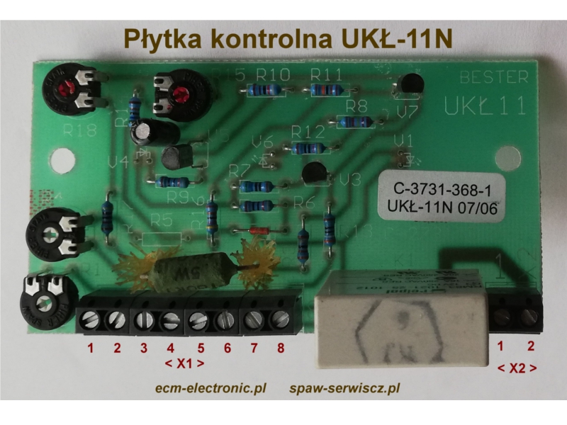 Płytka kontrolna UKŁ-11N do Hercules 501, kod 0918-432-058R