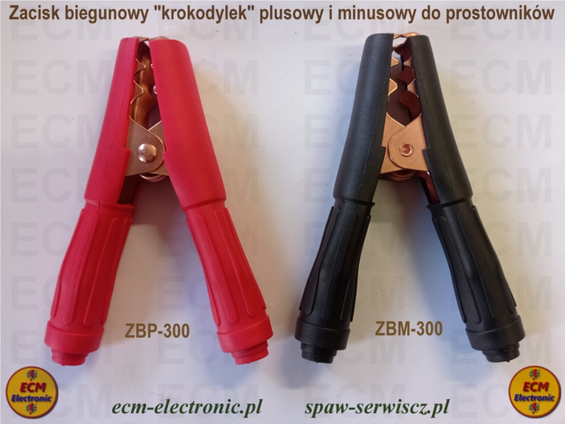 Zaciski biegunowe izolow. 300A typ "Krokodylek" do prostowników