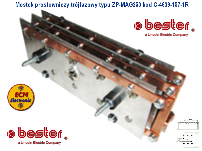 Mostek prost. tr�jfazowy typu ZP-MAG250 kod C-4639-157-1R